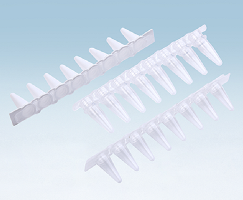 Ingenuitech 0.2ml PCR八聯(lián)排管，平蓋透明